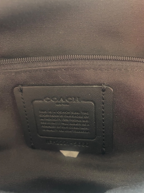 Black leather Coach Backpack
